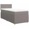 Image de vidaXL Sommier à Lattes de lit avec Matelas Taupe 80x200 cm Tissu