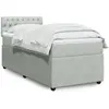 Image de vidaXL Sommier à lattes de lit et matelas Gris clair 90x200 cm Velours