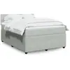 Image de vidaXL Sommier à lattes de lit et matelas Gris clair 140x200cm Velours