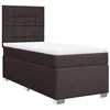 Image de vidaXL Sommier à Lattes de lit avec Matelas Marron foncé 80x200 cm