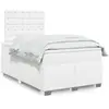 Image de vidaXL Sommier à lattes de lit avec matelas Blanc 120x200cm Similicuir