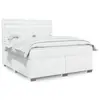 Image de vidaXL Sommier à lattes de lit avec matelas Blanc 180x200cm Similicuir
