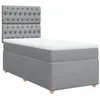 Image de vidaXL Sommier à Lattes de lit avec Matelas Gris Clair 80x200 cm Tissu