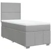 Image de vidaXL Sommier à Lattes de lit avec Matelas Gris Clair 80x200 cm Tissu