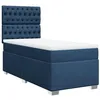 Image de vidaXL Sommier à Lattes de lit avec Matelas Bleu 80x200 cm Tissu, lit, lit à Plate-Forme, lit à Panneaux, Meuble de Chambre à Coucher, canapé-lit