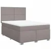 Image de vidaXL Sommier à Lattes de lit avec Matelas Taupe 140x190 cm Tissu, lit, lit à Plate-Forme, lit à Panneaux, Meuble de Chambre à Coucher, canapé-lit