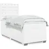 Image de vidaXL Sommier à lattes de lit avec matelas Blanc 90x200 cm Similicuir
