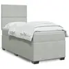 Image de vidaXL Sommier à lattes de lit et matelas Gris clair 100x200cm Velours