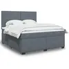 Image de vidaXL Sommier à lattes de lit et matelas Gris foncé 180x200cm Velours