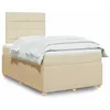 Image de vidaXL Sommier à Lattes de lit avec Matelas Crème 120x200 cm Tissu