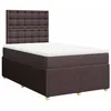 Image de vidaXL Sommier à Lattes de lit avec Matelas Marron foncé 120x200 cm