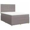 Image de vidaXL Sommier à Lattes de lit avec Matelas Taupe 140x200 cm Tissu