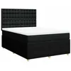 Image de vidaXL Sommier à Lattes de lit avec Matelas Noir 160x200 cm Tissu