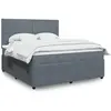 Image de vidaXL Sommier à lattes de lit et matelas Gris foncé 180x200cm Velours