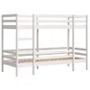 Image de vidaXL Lit superposé sans Matelas Blanc 90x200 cm Bois de pin Massif