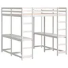 Image de vidaXL Lit superposé et Bureau et échelle 160x200cm Bois de pin Massif, lit intermédiaire, lit Mezzanine avec échelle, lit Mezzanine pour Adolescent