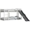 Image de vidaXL Lit superposé avec Toboggan/échelle Blanc 90x190 cm pin Massif, lit Mezzanine, lit superposé pour Enfants, lit superposé Double