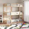 Image de vidaXL Lit superposé triple sans matelas 80x200 cm bois de pin massif