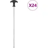 Image de vidaXL Piquets de tente 24 pcs 30 cm Ø7 mm acier galvanisé