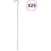 Image de vidaXL Piquets de tente 25 pcs 30 cm Ø7 mm acier galvanisé
