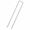 Image de vidaXL Piquets de Sol en Forme de U 50 pcs 20x4 cm Acier galvanisé, Piquet de Jardin, Piquet pour Membrane de Jardin, Piquet de Tente