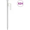 Image de vidaXL Piquets de tente 24 pcs 20 cm 9 mm acier galvanisé
