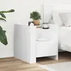 Image de vidaXL Table de chevet blanc 45x50x50 cm bois d’ingénierie