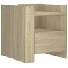 Image de vidaXL Table de Chevet chêne Sonoma 45x50x50 cm Bois d’ingénierie, Meuble de Chevet, Table d'appoint, Armoire de lit, Armoire de Chevet, Table de Nuit
