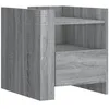 Image de vidaXL Table de Chevet Sonoma Gris 45x50x50 cm Bois d'ingénierie, Meuble de Chevet, Table d'appoint, Armoire de lit, Armoire de Chevet, Table de Nuit
