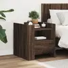 Image de vidaXL Table de chevet chêne marron 45x50x50 cm bois d’ingénierie