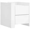 Image de vidaXL Table de Chevet Blanc 45x50x50 cm Bois d’ingénierie, Meuble de Chevet, Table d'appoint, Armoire de lit, Armoire de Chevet, Table de Nuit