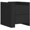 Image de vidaXL Table de Chevet Noir 45x50x50 cm Bois d’ingénierie, Meuble de Chevet, Table d'appoint, Armoire de lit, Armoire de Chevet, Table de Nuit