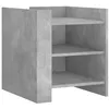 Image de vidaXL Table de Chevet Gris béton 45x50x50 cm Bois d'ingénierie, Meuble de Chevet, Table d'appoint, Armoire de lit, Armoire de Chevet, Table de Nuit
