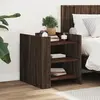 Image de vidaXL Table de chevet chêne marron 45x50x50 cm bois d’ingénierie