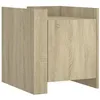 Image de vidaXL Table de Chevet chêne Sonoma 45x50x50 cm Bois d’ingénierie, Meuble de Chevet, Table d'appoint, Armoire de lit, Armoire de Chevet, Table de Nuit