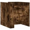 Image de vidaXL Table de Chevet chêne fumé 45x50x50 cm Bois d'ingénierie, Meuble de Chevet, Table d'appoint, Armoire de lit, Armoire de Chevet, Table de Nuit