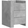 Image de vidaXL Table de Chevet Gris béton 45x50x65 cm Bois d'ingénierie, Meuble de Chevet, Table d'appoint, Armoire de lit, Armoire de Chevet, Table de Nuit