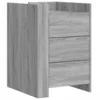 Image de vidaXL Table de Chevet Sonoma Gris 45x50x65 cm Bois d'ingénierie, Meuble de Chevet, Table d'appoint, Armoire de lit, Armoire de Chevet, Table de Nuit