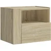 Image de vidaXL Table de Chevet Murale chêne Sonoma 45x30x35 cm