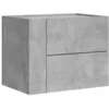 Image de vidaXL Table de Chevet Murale Gris béton 45x30x35 cm, Armoire de Rangement, Armoire Murale Suspendue, Armoire de Rangement Flottante