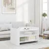 Image de vidaXL Table basse blanc 80x50x50 cm bois d'ingénierie