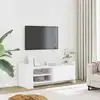 Image de vidaXL Meuble TV Blanc 100x35x40 cm Bois d'ingénierie