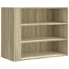 Image de vidaXL Armoire Murale chêne Sonoma 75x35x60 cm Bois d'ingénierie, Armoire Suspendue, Placard Mural, Armoire de Salle de Bain Murale, Armoire Flottante