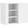 Image de vidaXL Armoire Murale Blanc 75x35x60 cm Bois d'ingénierie, Armoire Suspendue, Placard Mural, Armoire de Salle de Bain Murale, Armoire Flottante
