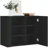 Image de vidaXL Armoire murale noir 75x35x60 cm bois d'ingénierie