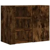 Image de vidaXL Armoire Murale chêne fumé 75x35x60 cm Bois d'ingénierie, Armoire Suspendue, Placard Mural, Armoire de Salle de Bain Murale, Armoire Flottante