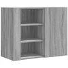 Image de vidaXL Armoire Murale Sonoma Gris 75x35x60 cm Bois d'ingénierie, Armoire Suspendue, Placard Mural, Armoire de Salle de Bain Murale, Armoire Flottante