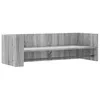 Image de vidaXL Étagère Murale Sonoma Gris 100x35x30,5 cm Bois ingénierie, étagère Murale Cube, Organisateur Cube, étagère Flottante, Rangement Cube