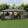 Image de vidaXL Tente de fête avec 10 parois latérales maille anthracite 6x4 m