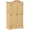 Image de vidaXL Garde-Robe Corona 102x52x186 cm Bois de pin Massif, Armoire de Rangement, Organisateur de Garde-Robe, Armoire, Placard, Garde-Robe de Chambre